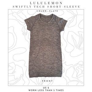 Swiftly Tech Short-Sleeve Shirt - Slate - US 2